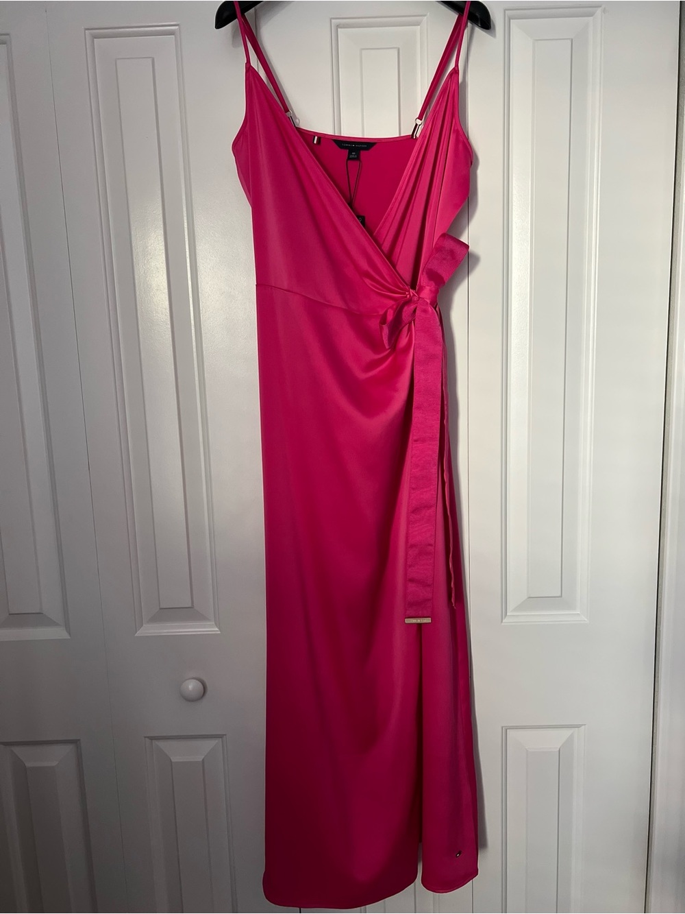 NWT Tommy Hilfiger Satin Wrap Dress Size 00